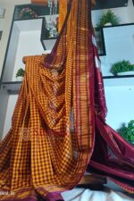 Ilkal Small Check Cotton Silk Saree