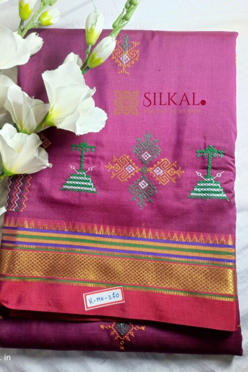 Ilkal Semi Silk With Kasuti Saree