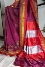 Ilkal Semi Silk With Kasuti Saree
