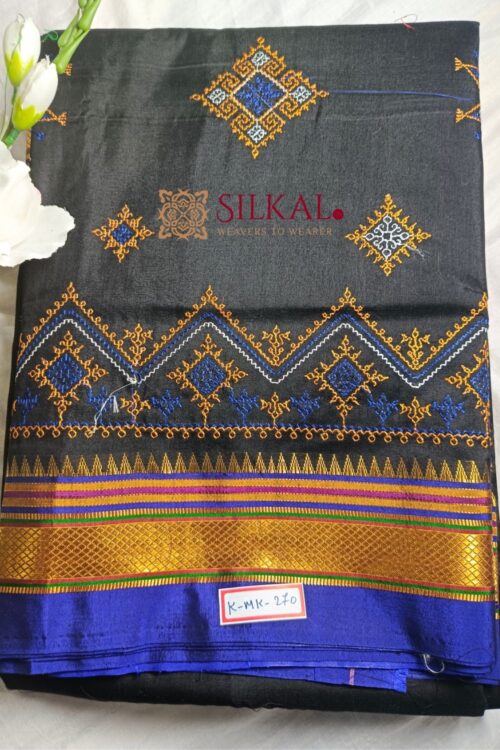 Ilkal Semi Silk With Kasuti Saree