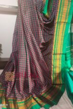 Ilkal Small Check Cotton Silk Saree