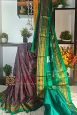 Ilkal Small Check Cotton Silk Saree