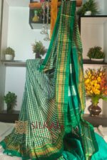 Ilkal Small Check Cotton Silk Saree