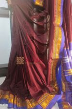 Ilkal Plain Mercerized Silk Saree