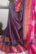Ilkal Small Check Cotton Silk Saree