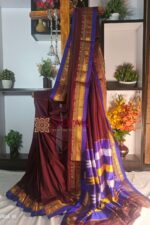 Ilkal Plain Mercerized Silk Saree