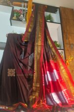 Ilkal Plain Mercerized Silk Saree