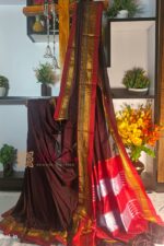 Ilkal Plain Mercerized Silk Saree