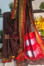Ilkal Plain Mercerized Silk Saree