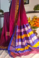Ilkal Plain Mercerized Silk Saree