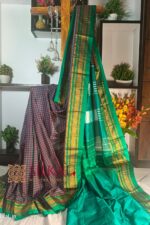 Ilkal Small Check Cotton Silk Saree