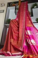 Ilkal Handloom Viscose Cotton Silk Chikki Paras Border Saree
