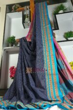 Patteda Anchu Pure Cotton With Gaadi Dhadi Border Saree