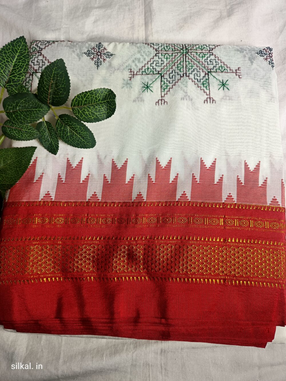 Ilkal Kasuti Tample Border Sarees
