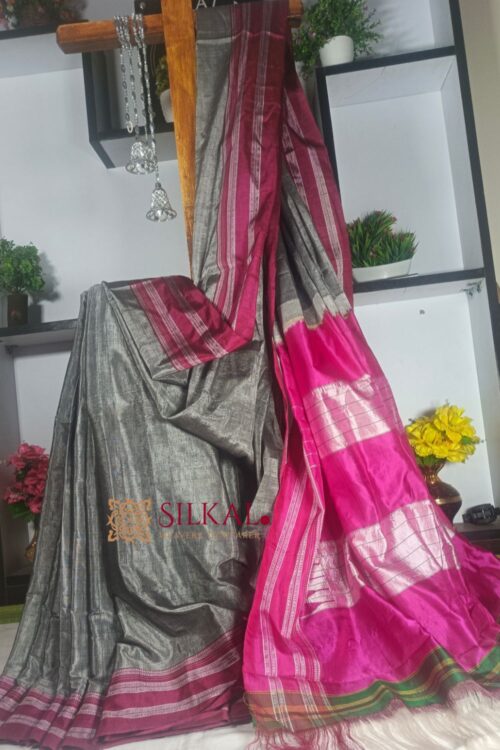 Ilkal Handloom Viscose Cotton Silk Special Gayatri Border Saree