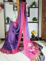 Ilkal Handloom Viscose Cotton Silk Chikki Paras Border Saree