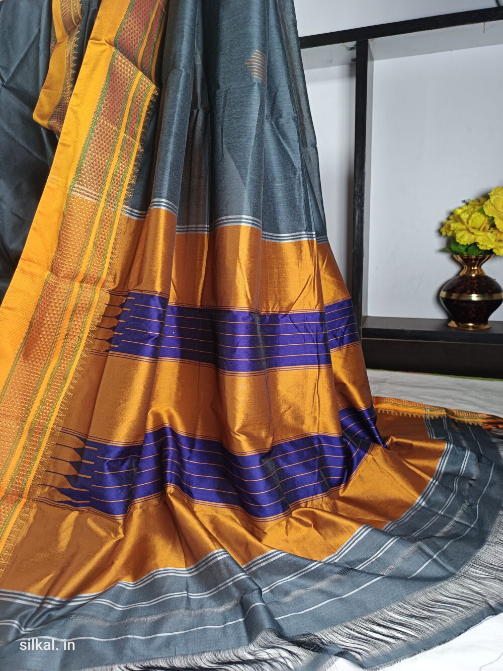 Ilkal Mercerized Sonamati Cotton Butta Saree